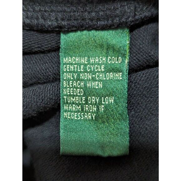 Lauren Ralph Lauren Women's Black Petite Large French Terry Jogger Pants - Picture 7 of 7